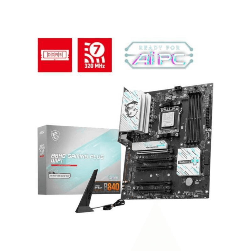 Mother MSI B840 GAMING PLUS WIFI DDR5 AM5 (Serie 7000/8000/9000)
