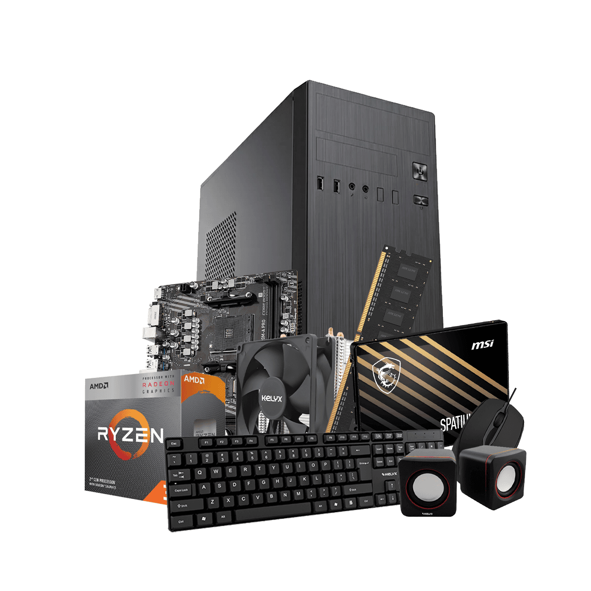Pc Kelyx AMD Ryzen 3-3200G 8G SSD 240Gb (MSI)